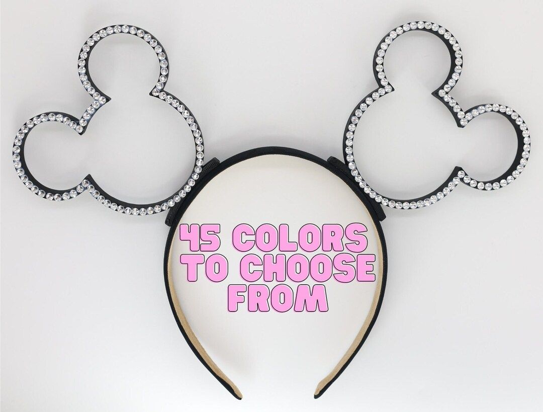 3D Mickey Shaped Mouse Ears // 45 Colors To Choose From | Etsy (US)