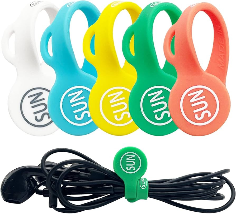 SUNFICON Magnetic Cable Organizers Clips Earbuds Cords Winder Bookmark Clips Whiteboard Noticeboa... | Amazon (US)