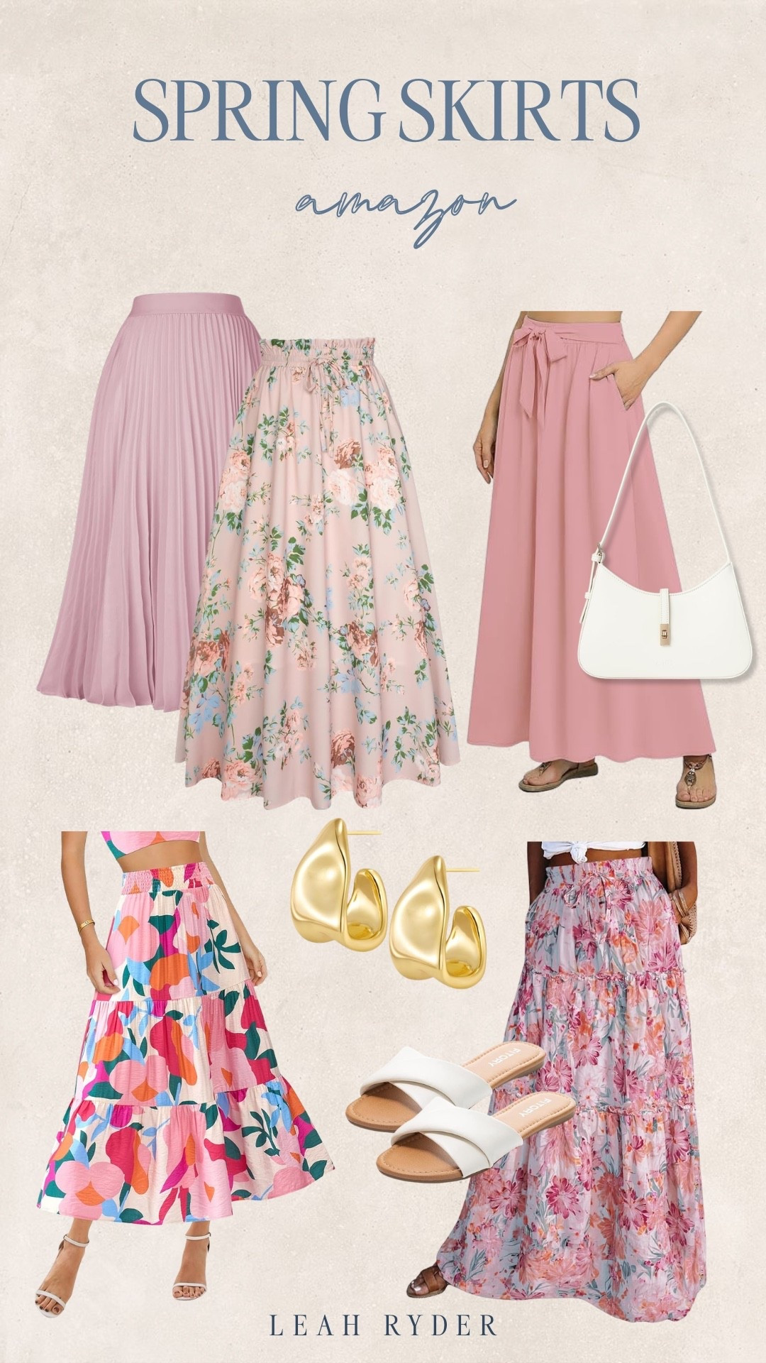 Spring skirts from Amazon featuring floral maxi skirts, pleated midi skirts, and flowy high-waisted skirts perfect for spring and summer outfits. These affordable Amazon skirts include pink tones, feminine prints, and versatile styles that pair easily with basic tops, sandals, and casual spring looks. If you’re looking for spring skirts for women, floral skirts, modest outfits, or budget-friendly Amazon fashion finds, these pieces are perfect for building easy seasonal outfits.

#LTKPlusSize
