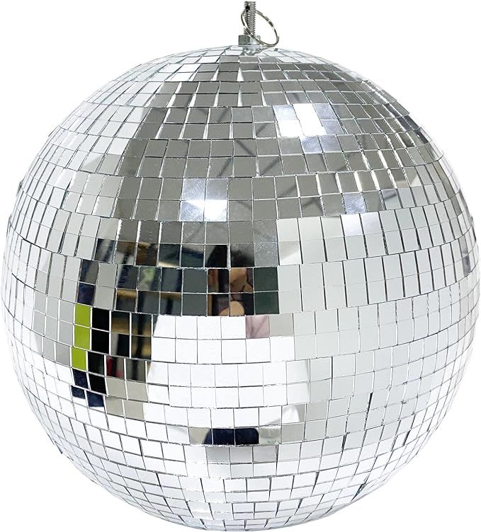 VOELIGT 16" Mirror Disco Ball Large Party Ball Stage Hanging DJ Lighting Halloween Party Decorati... | Amazon (US)