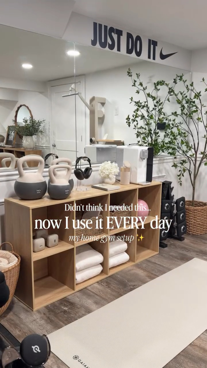 I wanted a home gym that actually felt like part of our home… not something bulky or out of place. 🤎

This gym setup made it so much easier to move my body without overthinking it and I’m low-key obsessed with how functional + aesthetic it turned out. 💪

#homegym #homegymideas #neutralhome #modernorganic #homedecor amazonhome

#LTKSaleAlert #LTKHome #LTKfitnessgoals