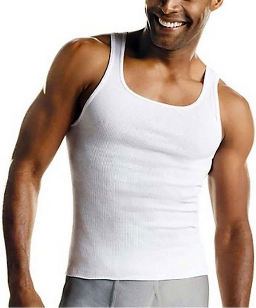 Hanes mens Cotton Tank Undershirts Pack, Moisture-wicking Ribbed Tanks, Lightweight Cotton Tank U... | Amazon (US)