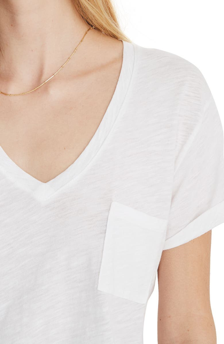 Whisper Cotton V-Neck Pocket Tee | Nordstrom