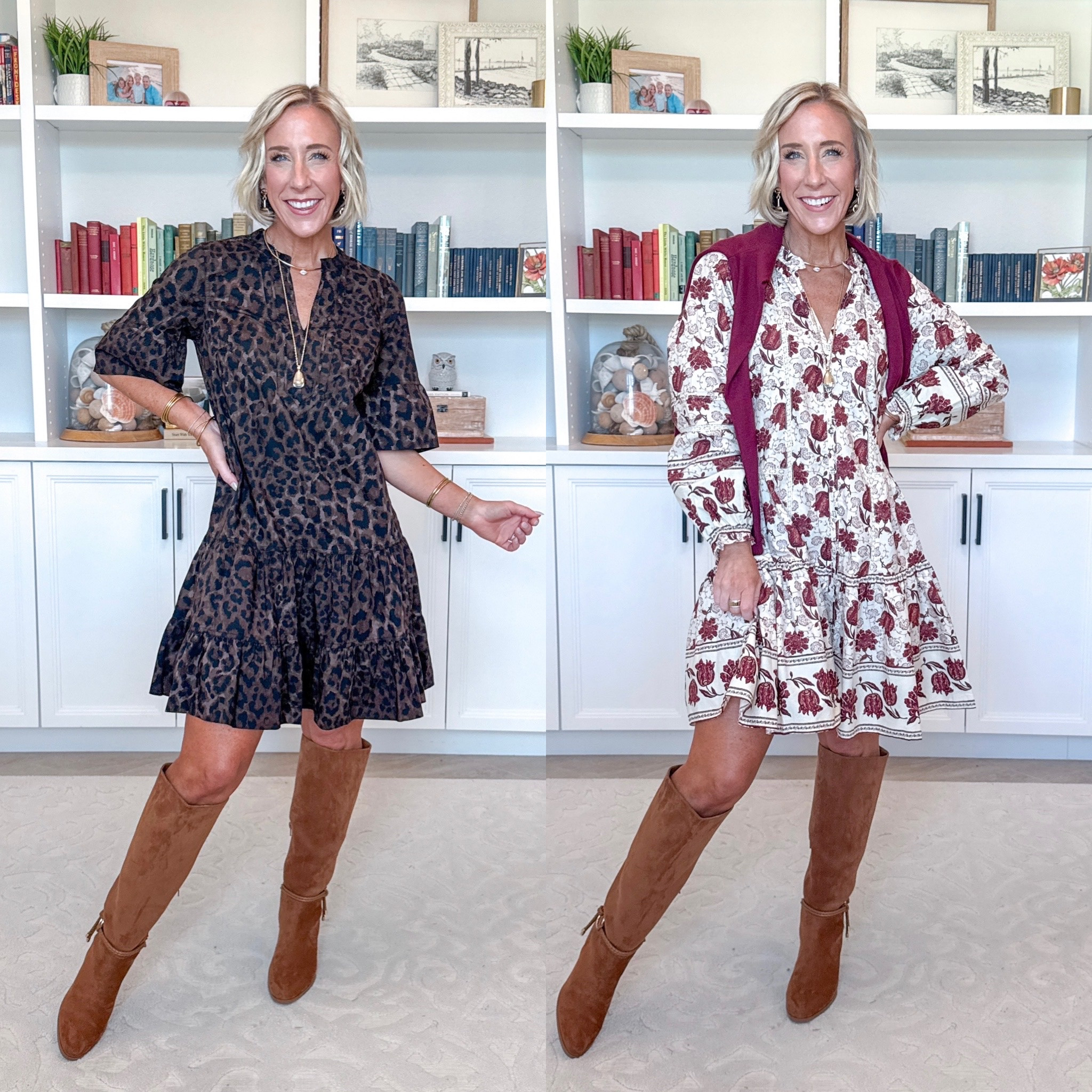 #WalmartPartner - new arrivals - all under $28. @Walmart #walmartstyle : * Buckle Tall Boots - TTS. $46.98. 2 colors. V-Neck Midi Dress w/ Short Sleeves - size XS. $24.98. 3 colors. Tiered Hem Dress w/ Long Sleeves - size XS. $27.98. 3 colors. * Cozy Yarn Crewneck Sweater - size XS. $20. 9 colors.

#LTKSeasonal #LTKOver40 #LTKPetite