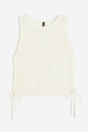 Ladder-stitch-look Knit Sleeveless Top | H&M (US + CA)