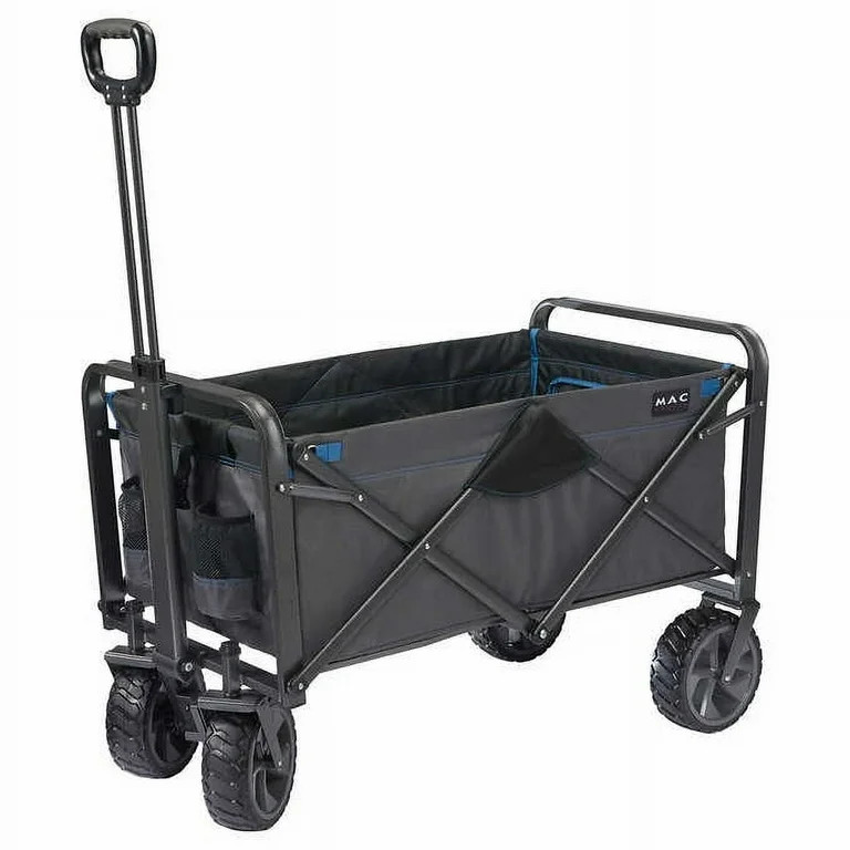 Mac Sports XL Folding Wagon with Brakes.Maximum Load 350 lb.All-terrain Wheels.Back Unzips for Lo... | Walmart (US)