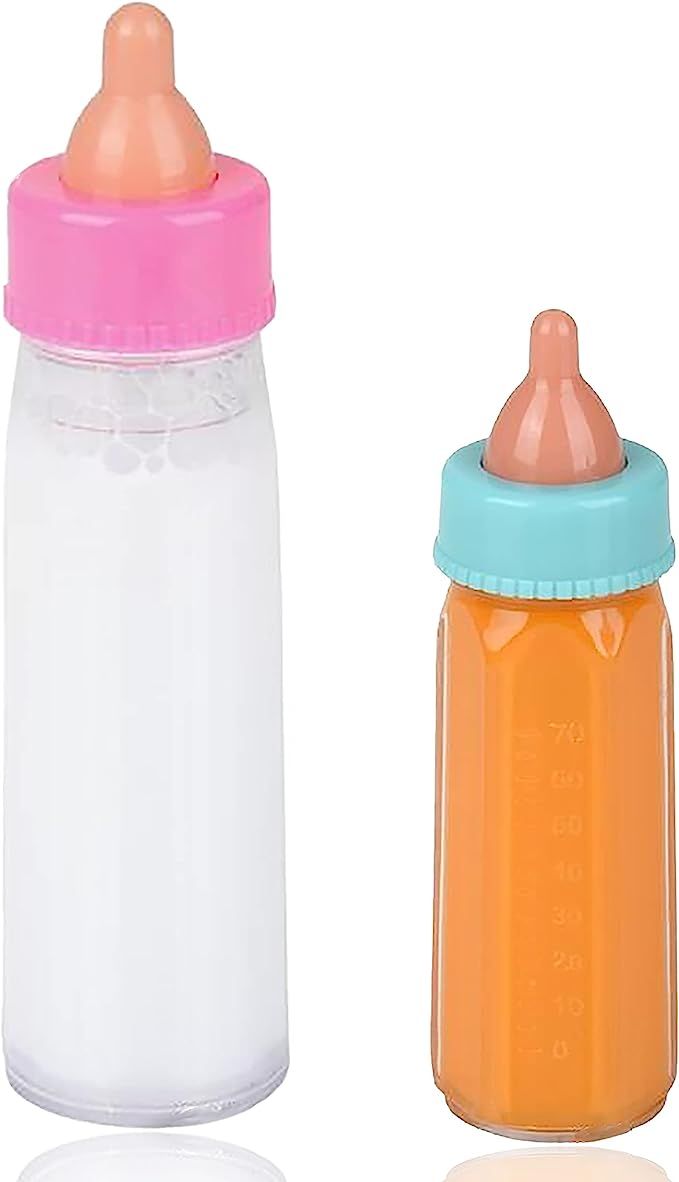 4E's Novelty 2 Baby Doll Bottles, Magic Doll Disappearing Milk and Juice - Baby Doll Accessories ... | Amazon (US)