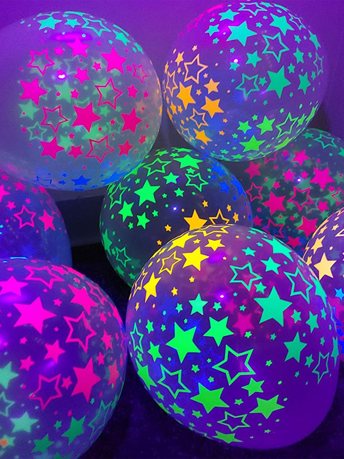 10pcs-12 Inch Stars Pattern Glow In The Dark Balloons,Christmas | SHEIN