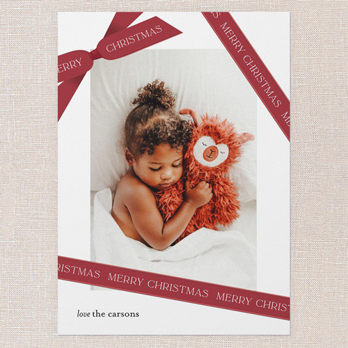 Ribbon Wrapped Holiday Card | Shutterfly