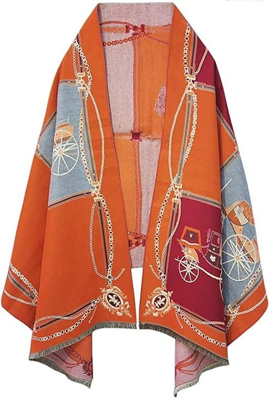 EXTREE Scarfs for Women Pashmina Silky Shawl Wrap for Evening Dressing Horse Scarf Blanket Open Fron | Amazon (US)