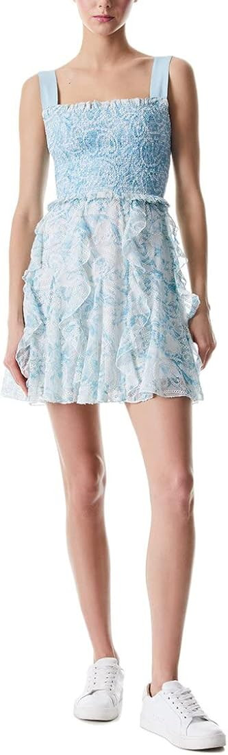 Alice + Olivia Women's Jocelyn Smocked Mini Dress | Amazon (US)