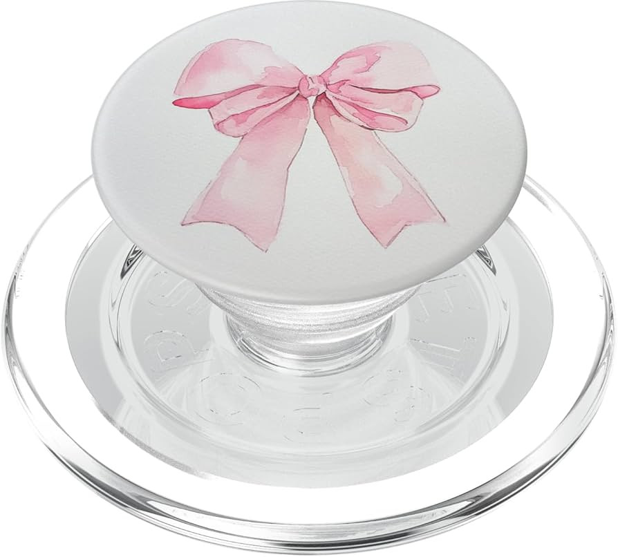 Girly || Bow in Watercolor|| coquette || Aesthetic Pink Bow PopSockets PopGrip for MagSafe | Amazon (US)