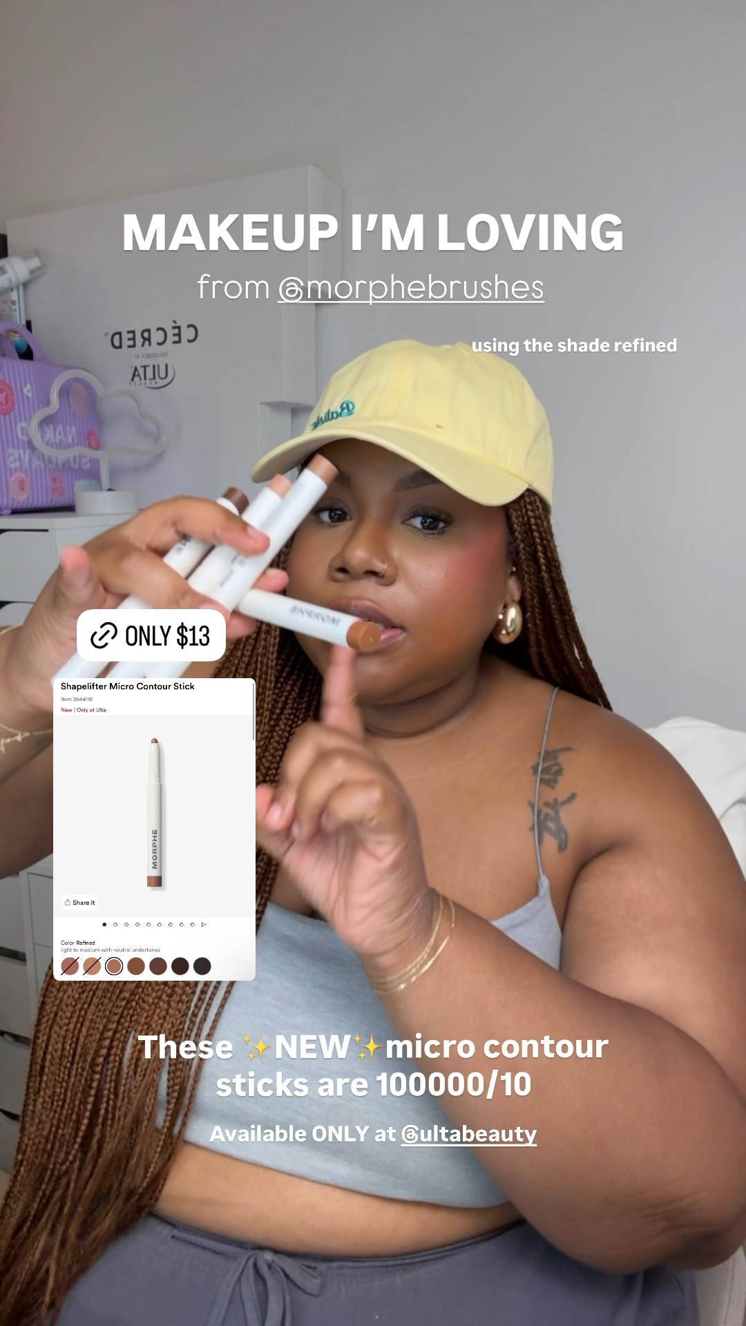 Morphe Micro Contour Sticks (shapelifters) only $13 and so good. Available ONLY at Ulta Beauty #drugstoremakeup #affordablemakeup