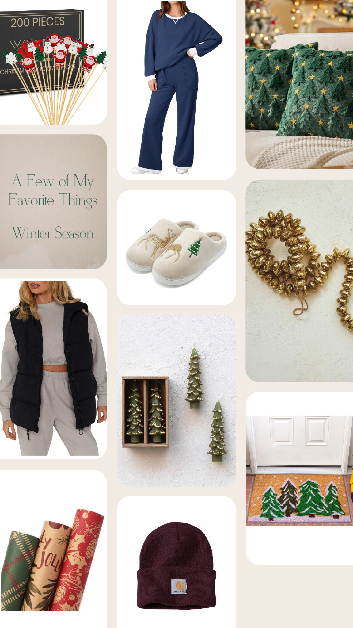 these are a few of my favorite things • winter season 🎄 

holiday, winter, vest, holiday decor, Christmas, Christmas decor, matching set, holiday ideas

#LTKHoliday #LTKSeasonal #LTKHome