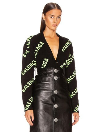 Long Sleeve Logo Cardigan | FWRD 