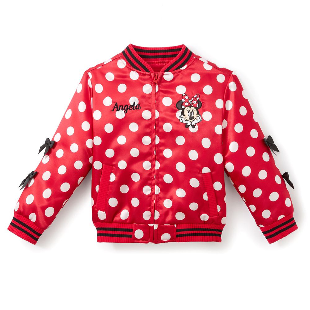 Minnie Mouse Bomber Jacket for Girls \u2013 Personalized | Disney Store