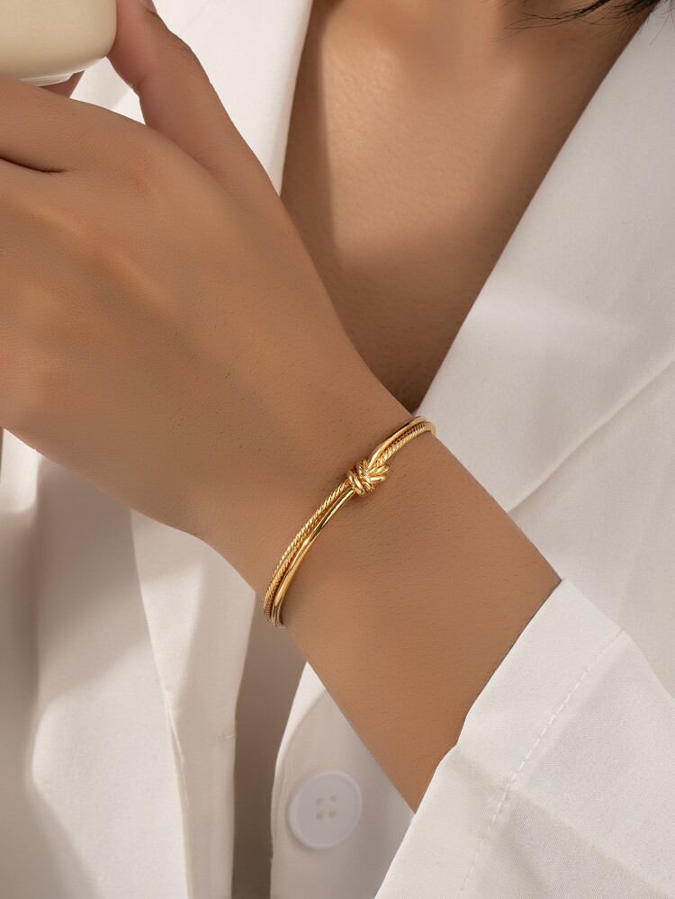 Knot Detail Cuff Bangle | SHEIN