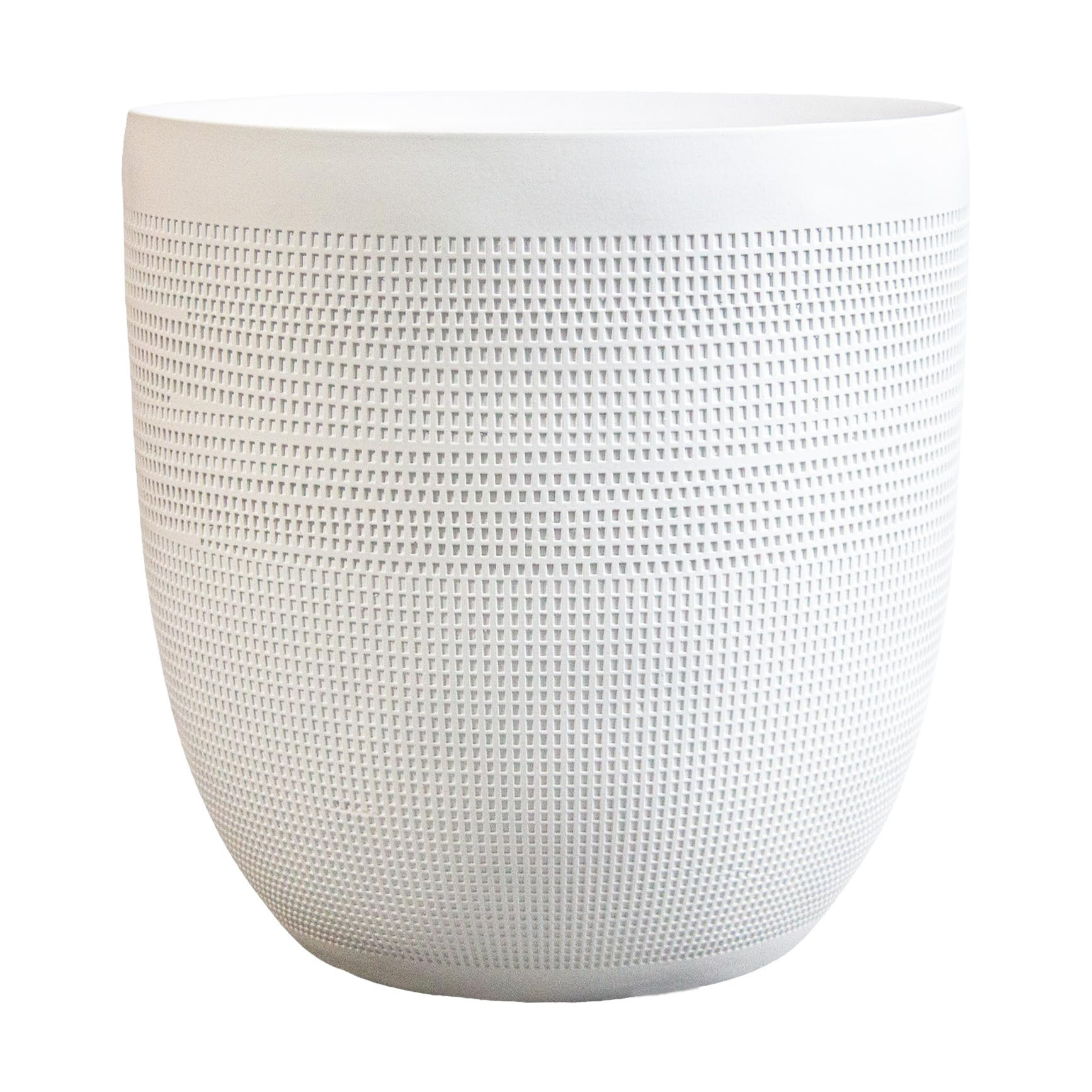 Haispring 12" Dia Round Planter – White Matte Decorative Flower Pot with Drainage Hole, Lightwe... | Amazon (US)