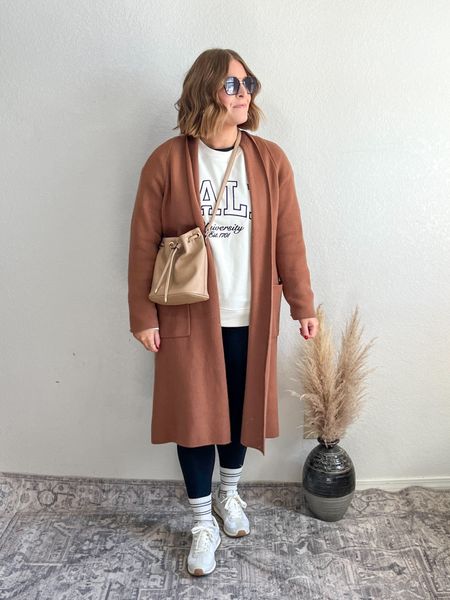 Layered look// coatigan + sweatshirt. Love this neutral look!

Wearing L in everything!

#LTKstyletip #LTKshoecrush #LTKmidsize
