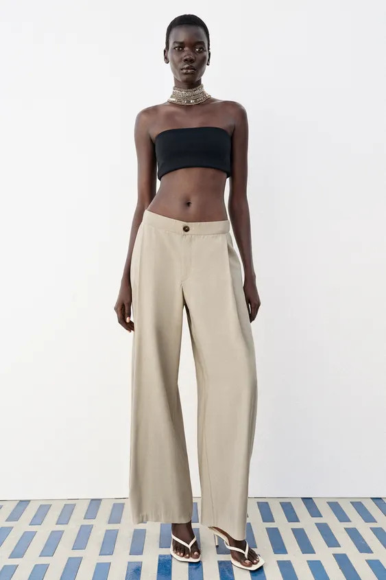FLOWING BARREL-LEG TROUSERS | Zara UK