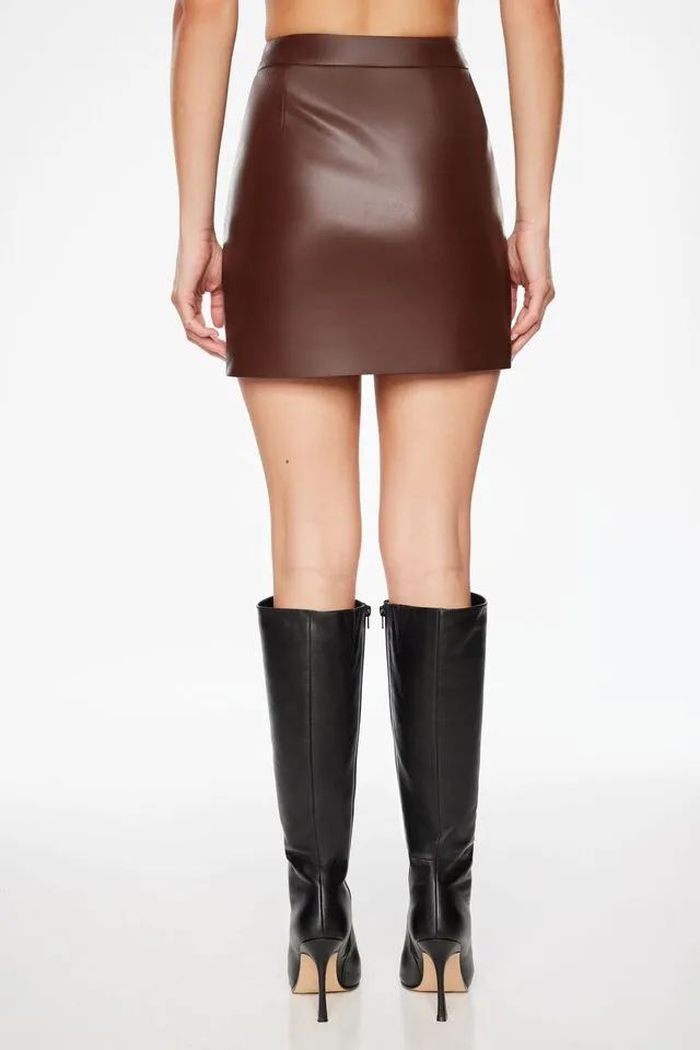 Ali Faux Leather Mini  Skirt | Dynamite Clothing