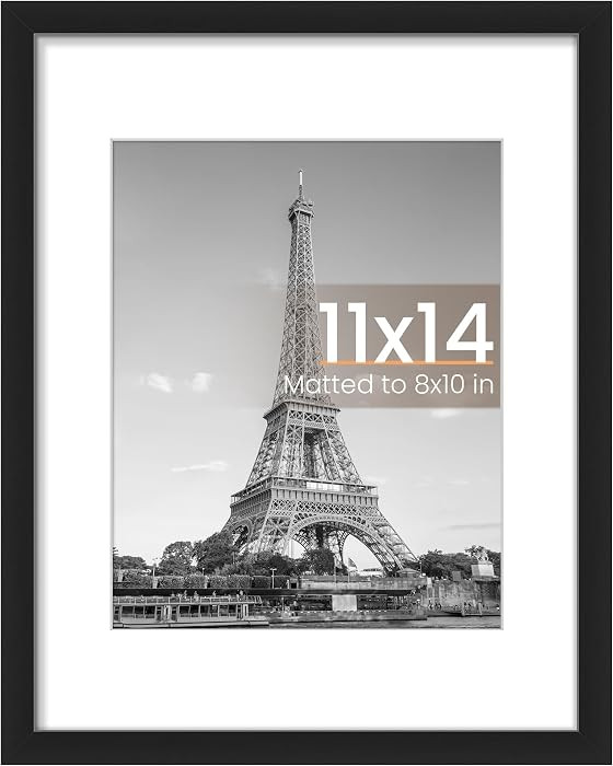 upsimples 11x14 Picture Frame, Display Pictures 8x10 with Mat or 11x14 Without Mat, Wall Hanging ... | Amazon (US)