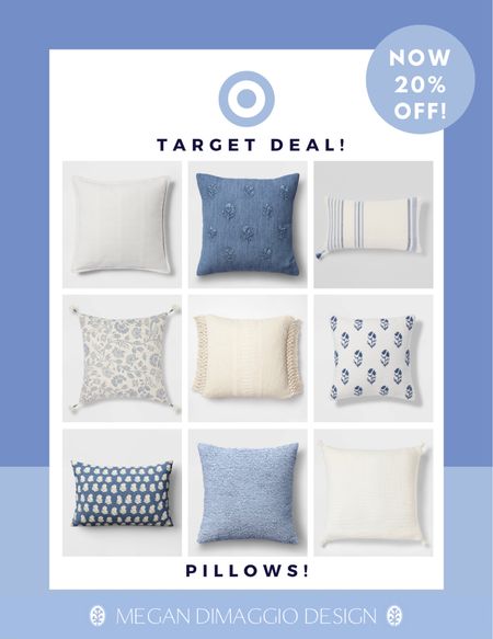 And so many pretty Spring pillows are now 20% OFF & in stock online! 👏🏻👏🏻👏🏻 linked some of my favorite blue, white and block print pillows🤍

#LTKsalealert #LTKunder50 #LTKhome