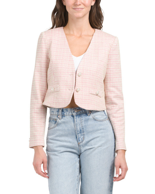 Cropped Boucle Blazer | TJ Maxx
