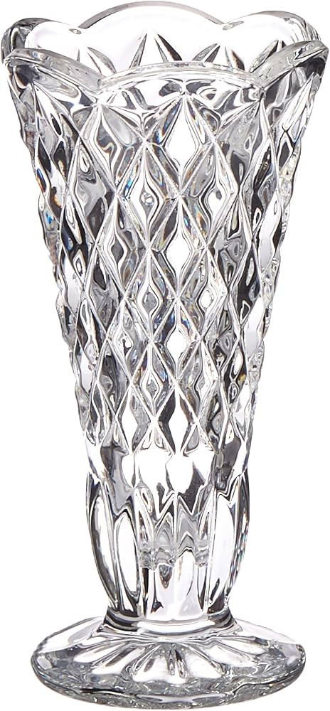 Galway Crystal Ashford Bud Vase, Clear Cut Glass Flower Vase for Small Stems and Table Decor, 4.5... | Amazon (US)
