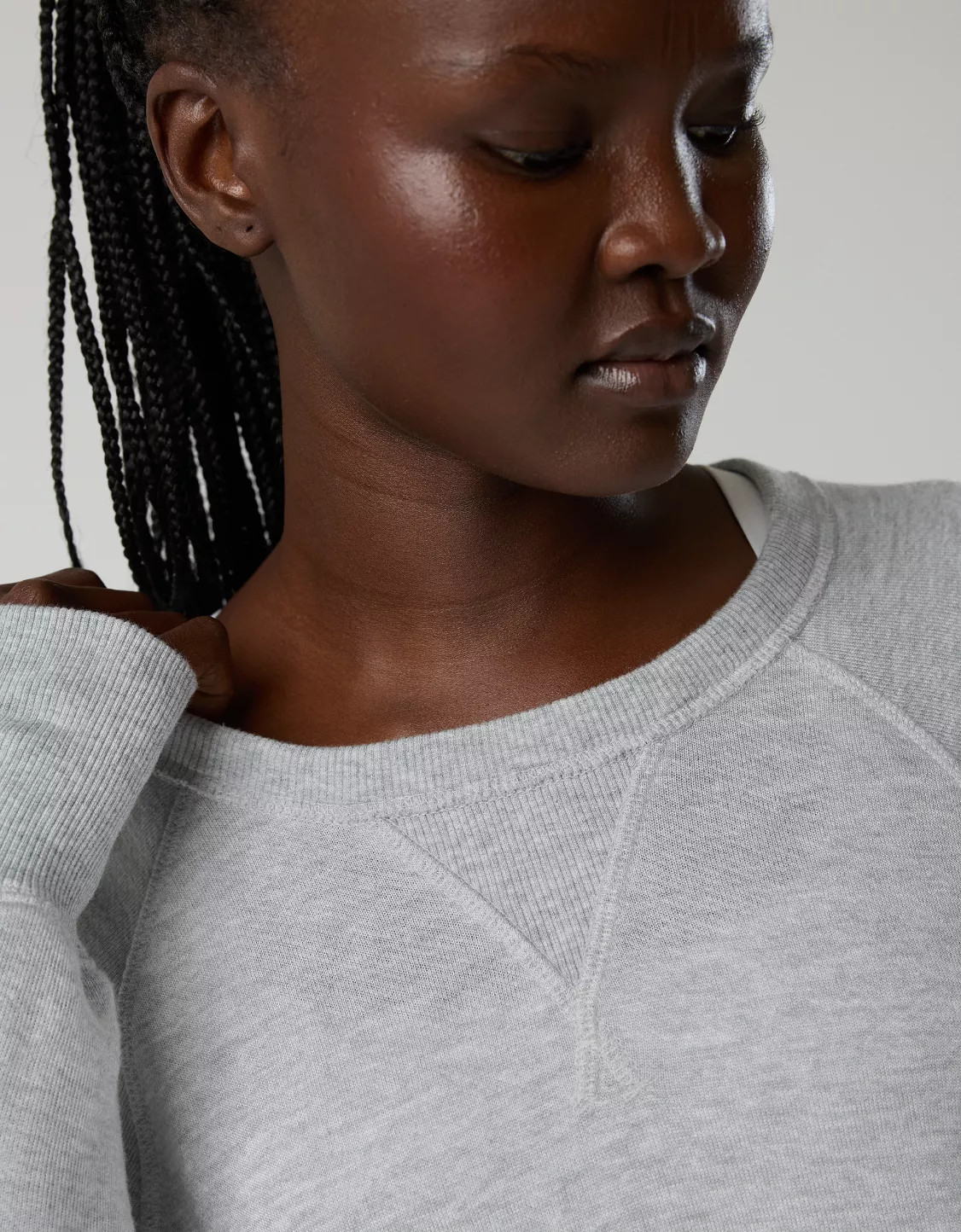 OFFLINE By Aerie Keep It 100 Terry Long Sleeve Crewneck | Aerie