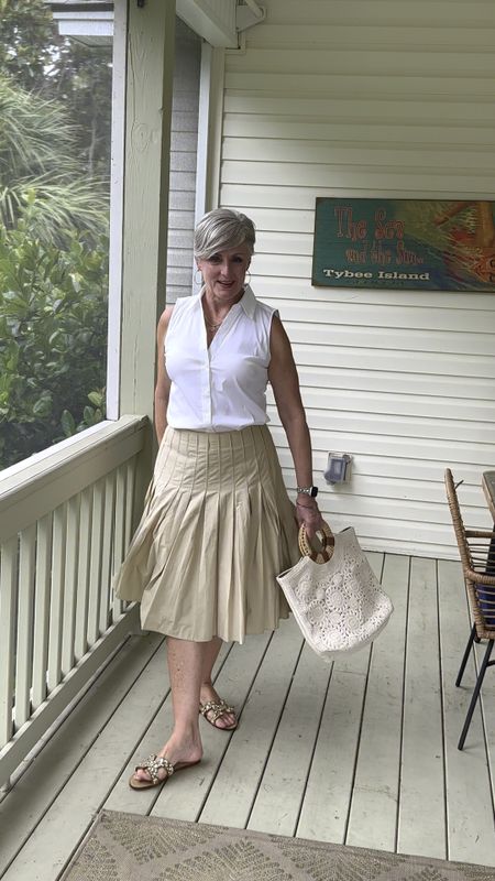Love a crisp white shirt paired with a khaki skirt. Add a crochet handbag and sandals and you have the perfect summer uniform/

#LTKFind #LTKSeasonal #LTKstyletip