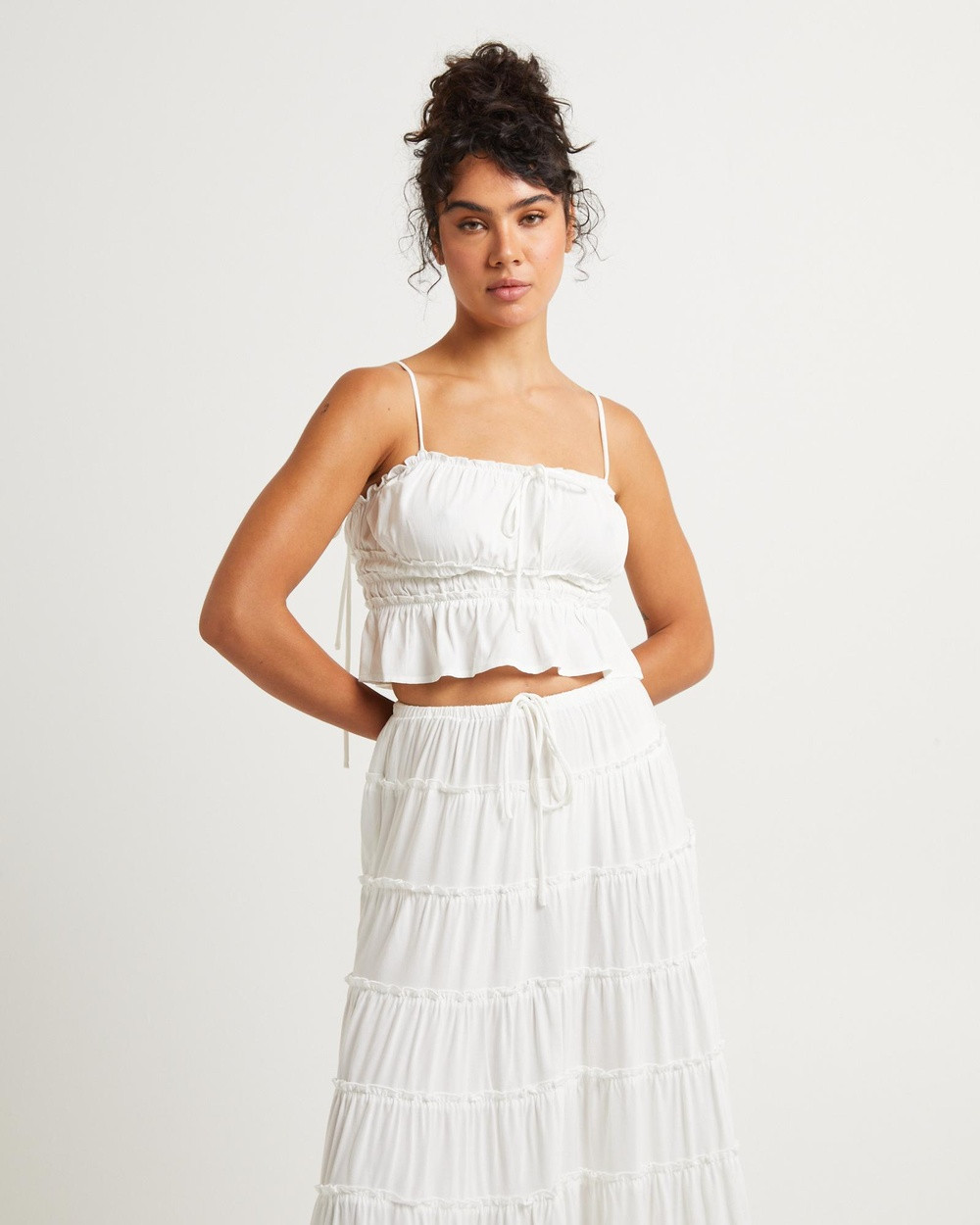 Subtitled - Sereno Peplum Top - Tops (WHITE) Sereno Peplum Top | THE ICONIC (AU & NZ)