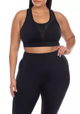 White Mark Women's Plus Size Racer Back Sports Bra | Belk