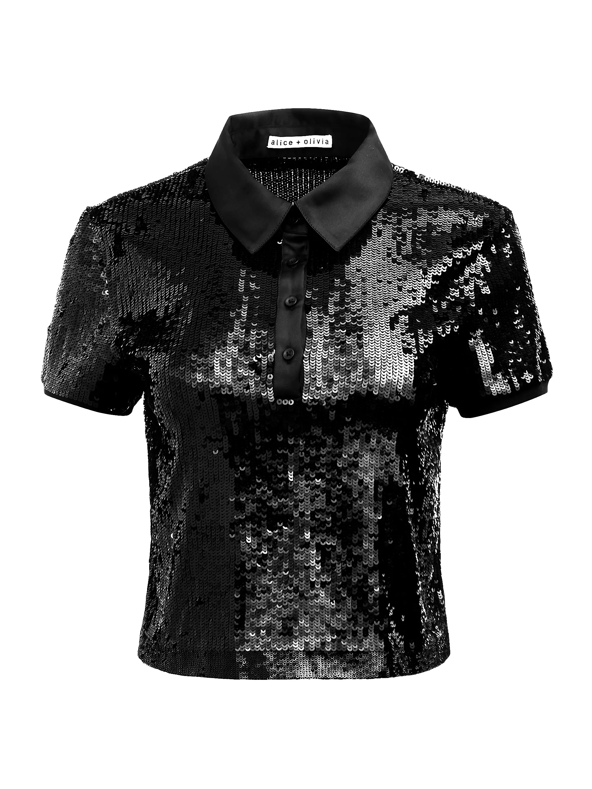 Sequined Fitted Polo Shirt | Saks Fifth Avenue