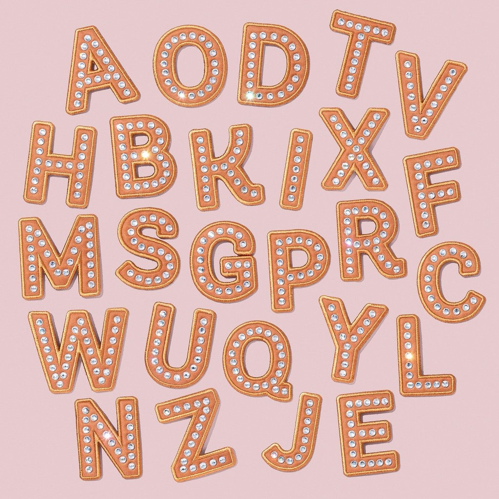 Camel Rhinestone Letter Patch | Stoney Clover Lane