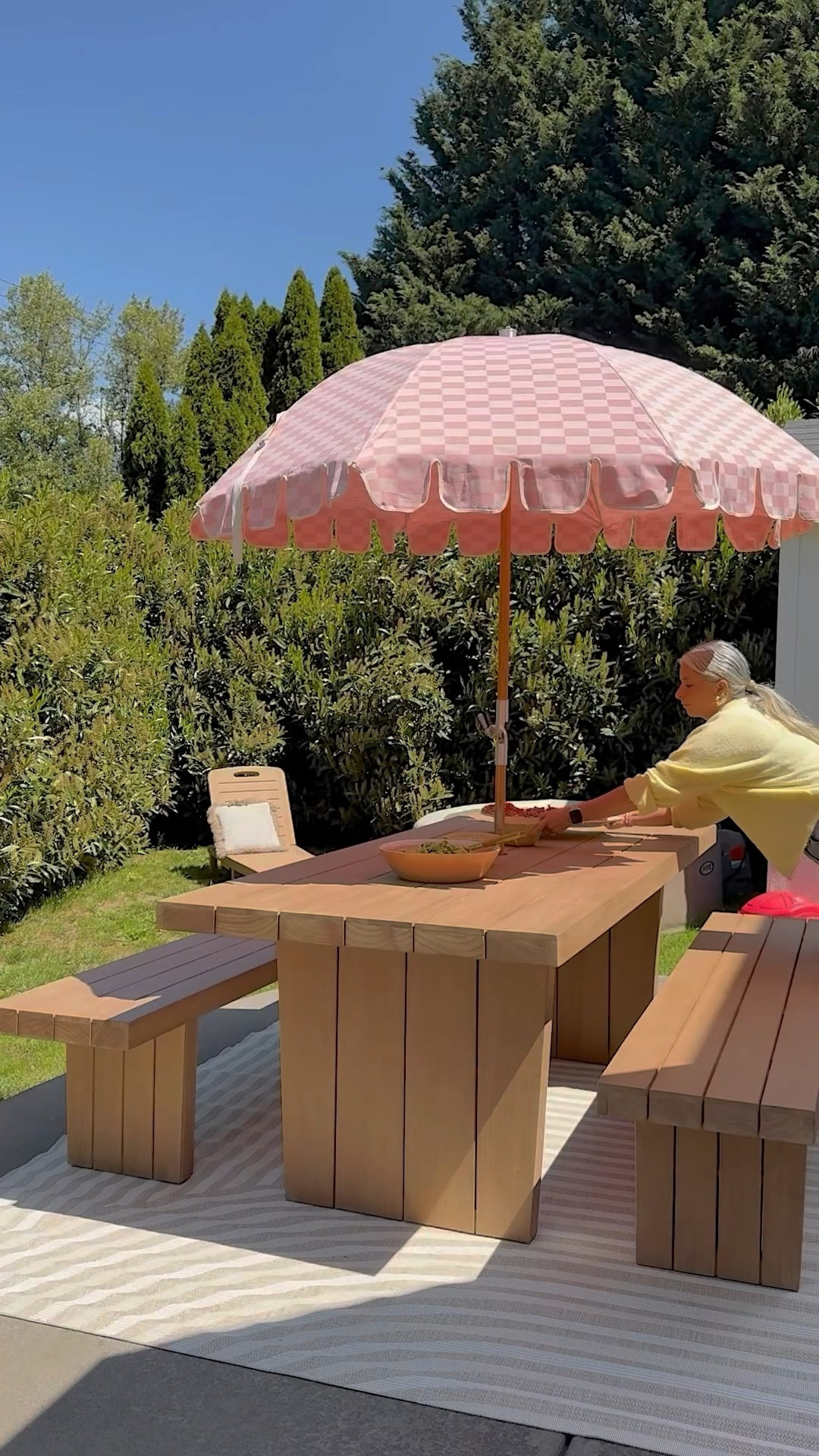 World market. Outdoor dining table set with benches. 

#LTKSaleAlert #LTKHome #LTKSeasonal