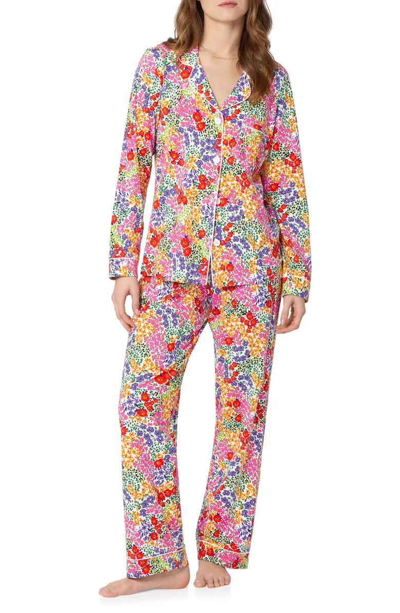 Print Stretch Organic Cotton Pajamas | Nordstrom