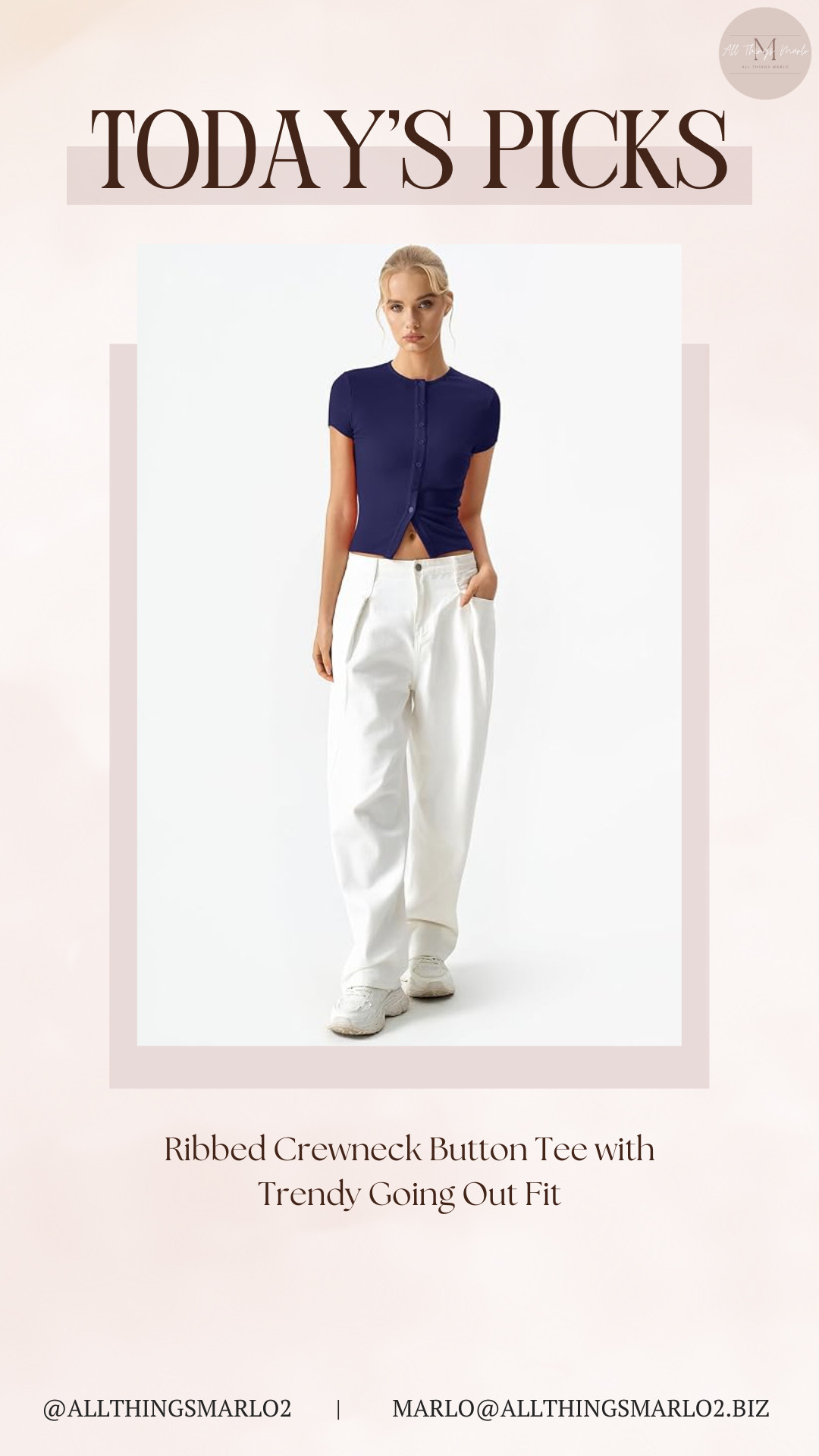 Ribbed Crewneck Button Tee with Trendy Going Out Fit
 

 #LTKSeasonal #LTKWorkwear #LTKTravel