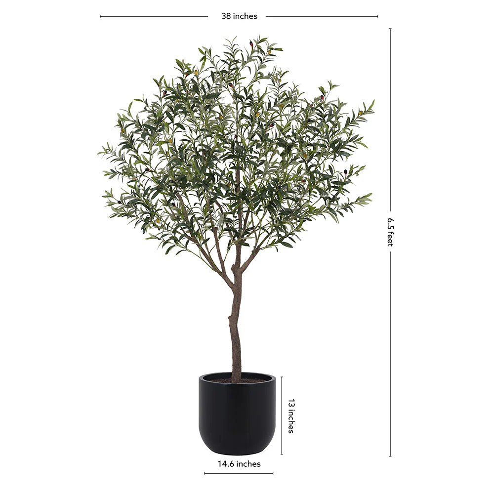 6.5 ft Faux Potted Olive Tree | CG Hunter