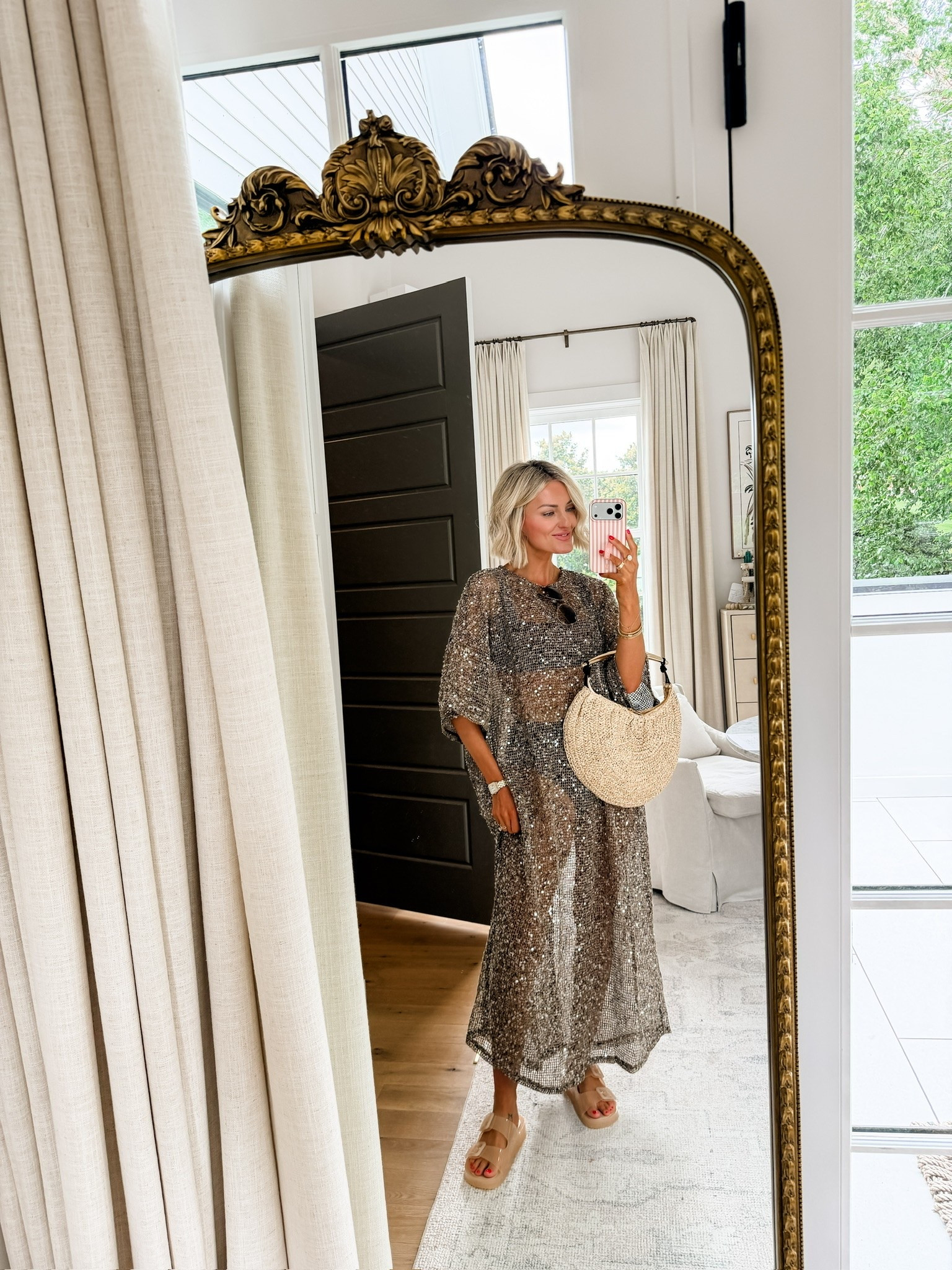Just truly obsessed with this glitter coverup 😍👏🏼 wearing XS.

Loverly Grey, swim coverup, vacation finds

#LTKootd #LTKSeasonal #LTKSwim