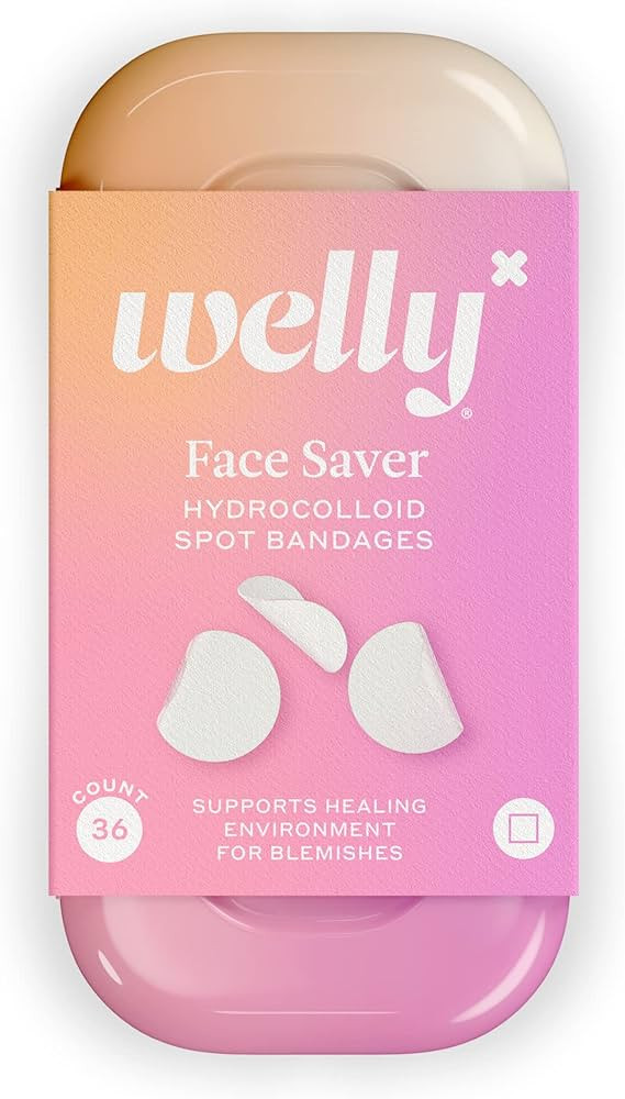 Welly Bandages - Face Savers, Hydrocolloid Acne Blemish Patch, Adhesive, Small Spot Shape, Clear ... | Amazon (US)