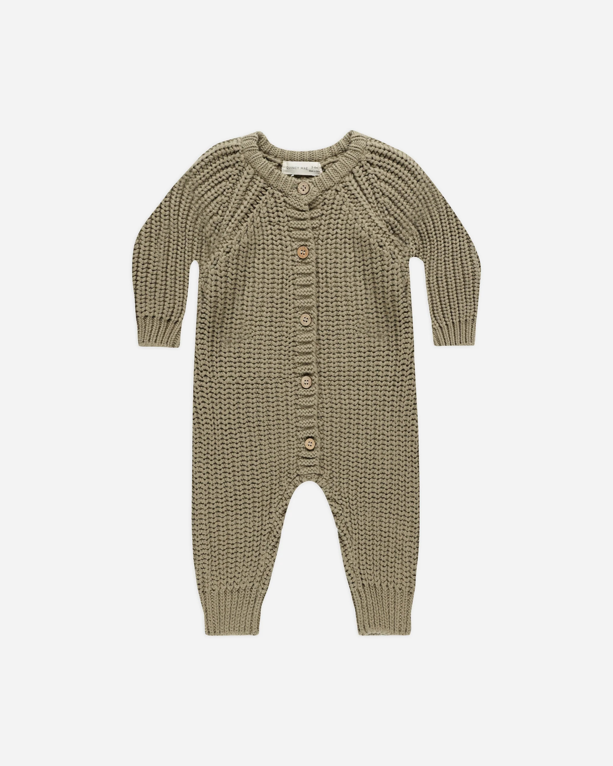 Chunky Knit Jumpsuit || Olive | Rylee + Cru