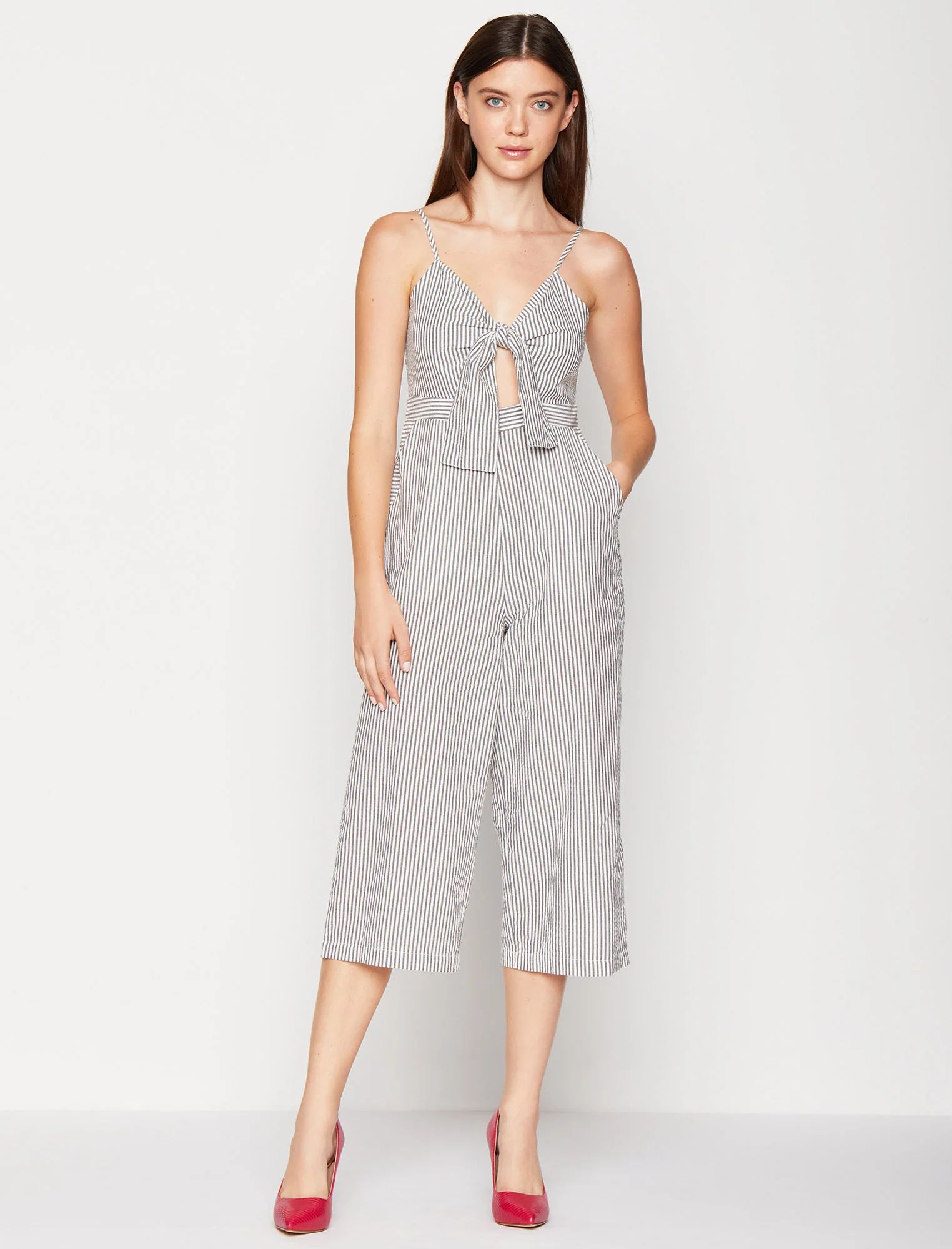 Tie-Front Culotte Jumpsuit | BCBG Max Azria 