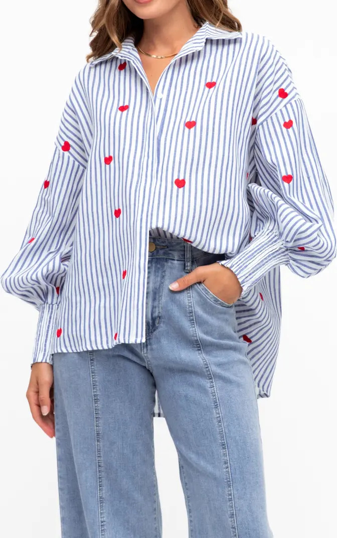 Heart Embroidered Shirt | Nordstrom