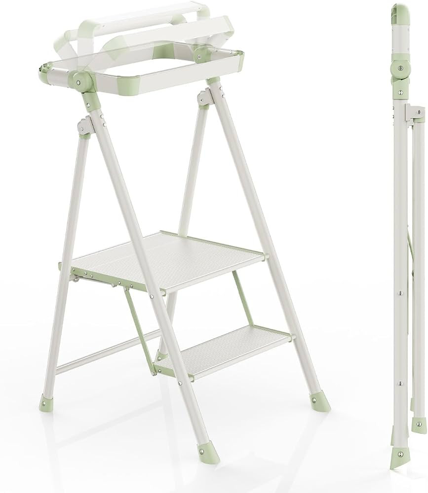 UNICOO® Foldable Toddler Tower, 2-Step Kids Kitchen & Home Helper Stool with Safety Rails, Compa... | Amazon (US)
