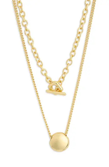 Madewell Geometric Layered Chain Necklace in Pale Gold at Nordstrom Rack | Nordstrom Rack