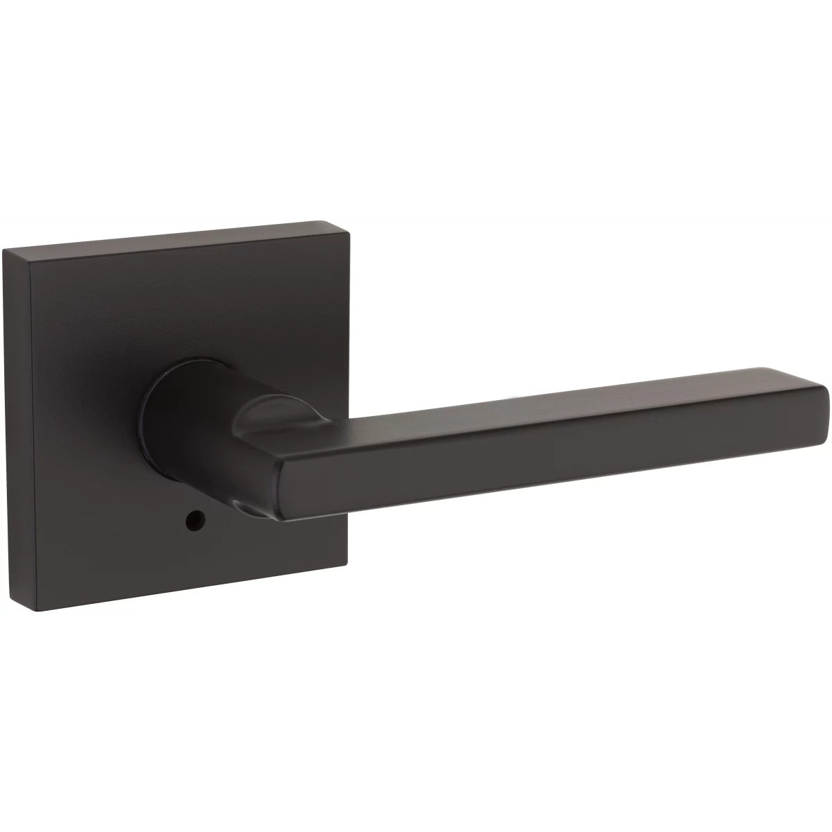 Kwikset 155HFLSQT-514 Iron Black Halifax Privacy Door Lever Set with Push Button Lock | Build.com, Inc.