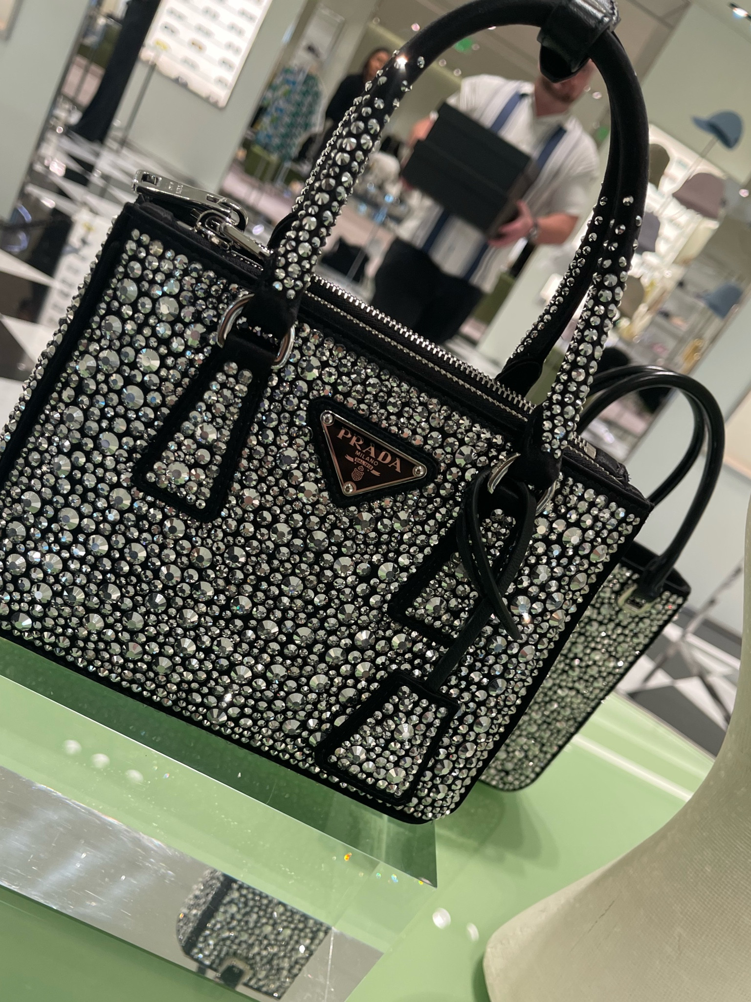 Bling bling with Prada crystal bag - one of a kind ✨these are even better in person 

#LTKSeasonal #LTKitbag #LTKstyletip