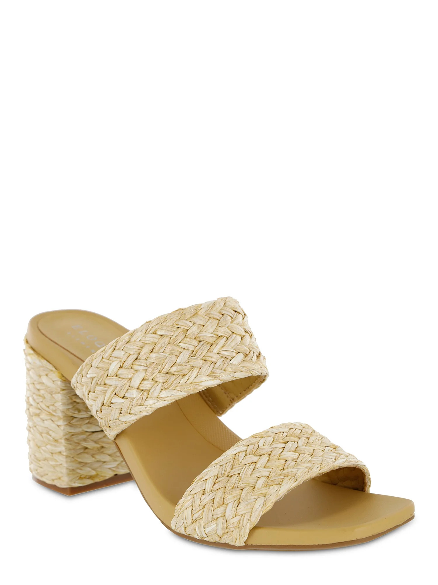 ELOQUII Elements Women's Wide Width Heeled Two Strap Sandal - Walmart.com | Walmart (US)