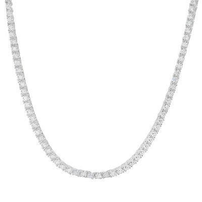 Sterling Silver CZ Tennis Necklace | Target